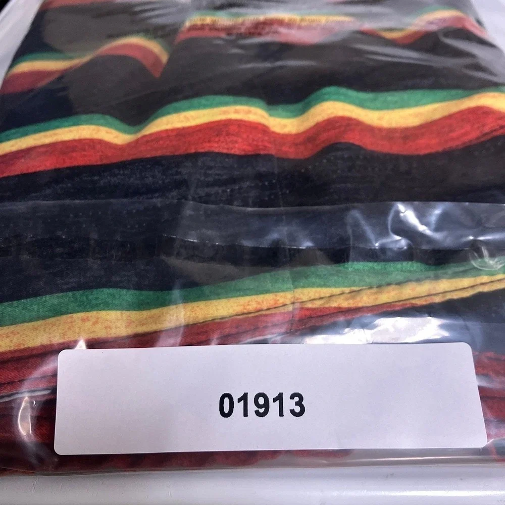 Vintage Lost Enterprises Board Shorts Rasta Striped Surf Skate Swim Y2K Mens 32